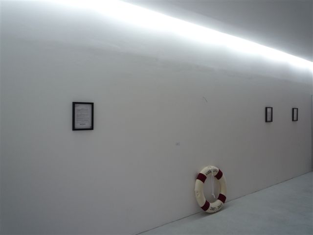 Swimming Sarko, Fanny Baxter, La GAD Marseille, 2010 — vue de l’exposition.