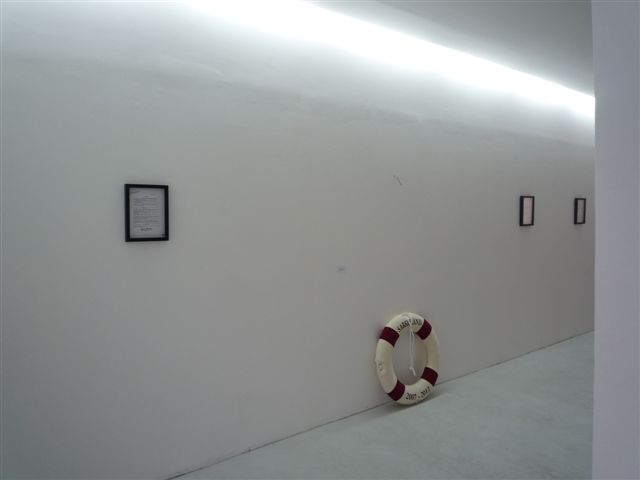 Swimming Sarko, Fanny Baxter, La GAD Marseille, 2010 — vue de l’exposition.