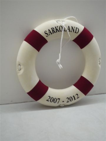 Swimming Sarko, Fanny Baxter, La GAD Marseille, 2010 — Sarkoland, détail et présentation de l’œuvre.