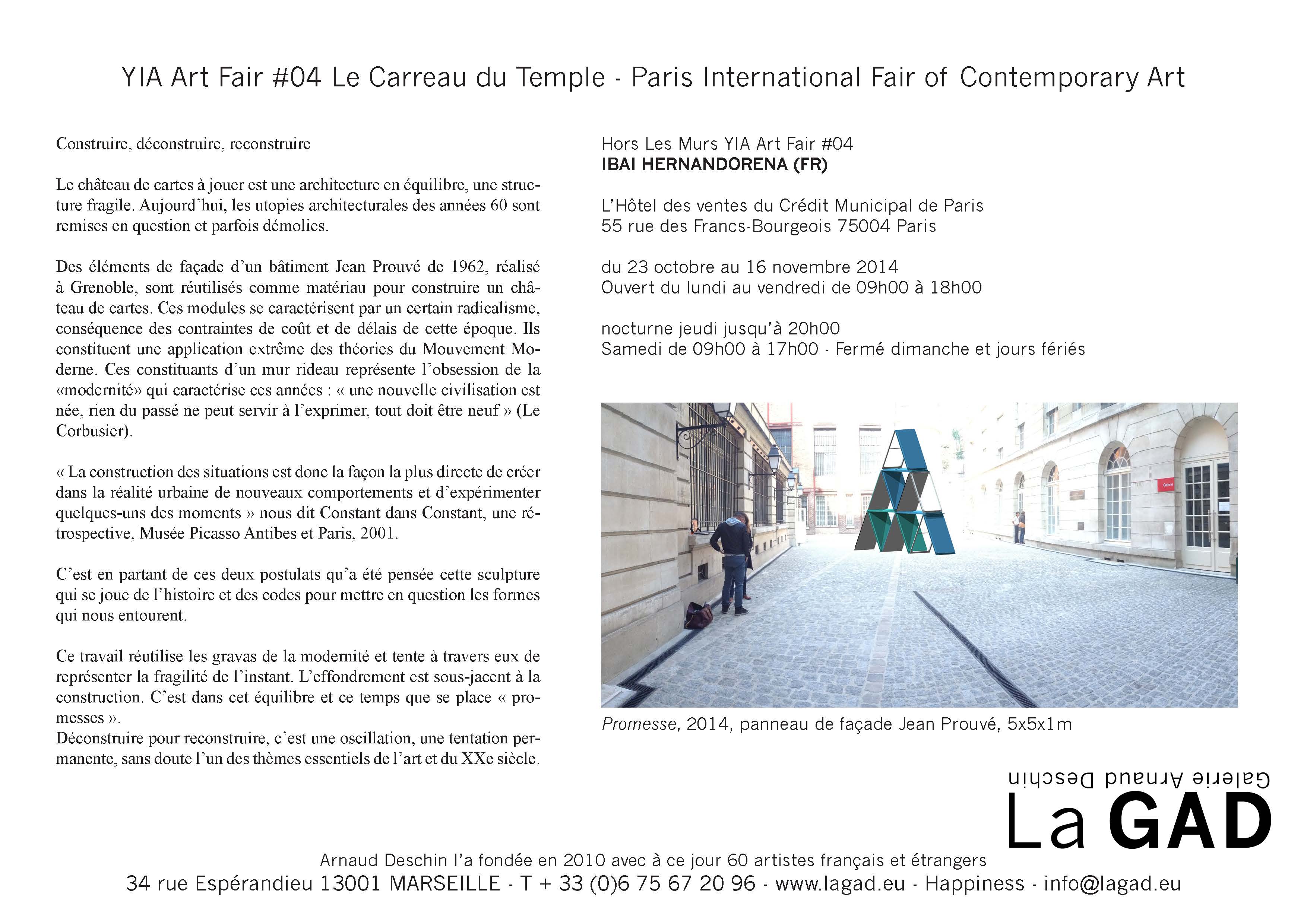 Ibai Hernandorena — Construire, déconstruire, reconstruire, 2014