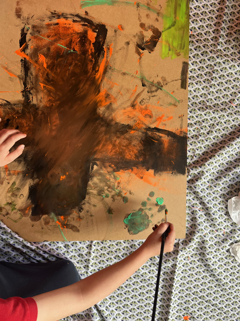 Gestes de peinture et exploration des matières