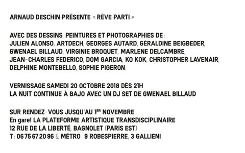 Rêve parti — Flyers et cartons