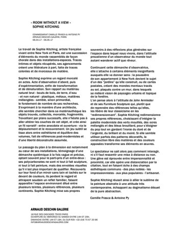Sophie Kitching — Dossiers de presse