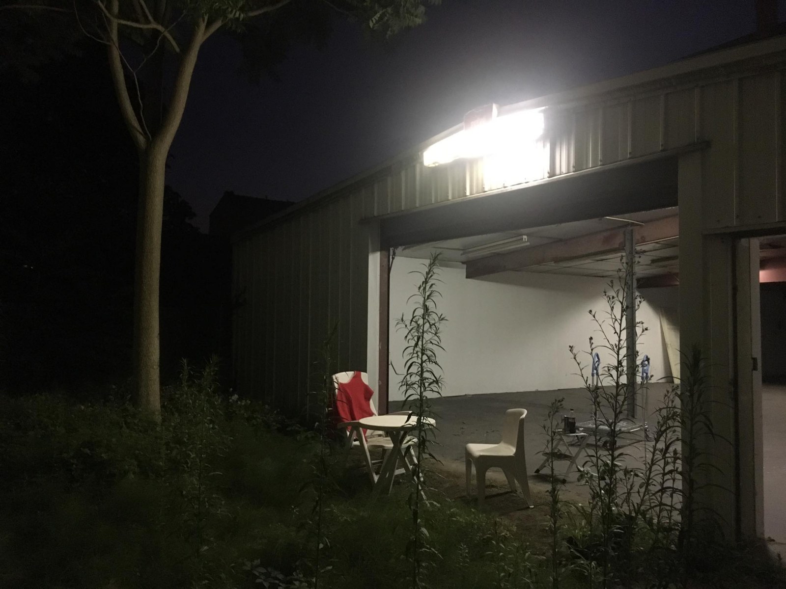 En gare !, vue depuis le jardin